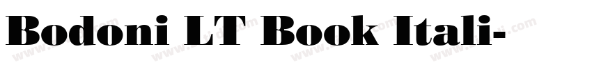 Bodoni LT Book Itali字体转换